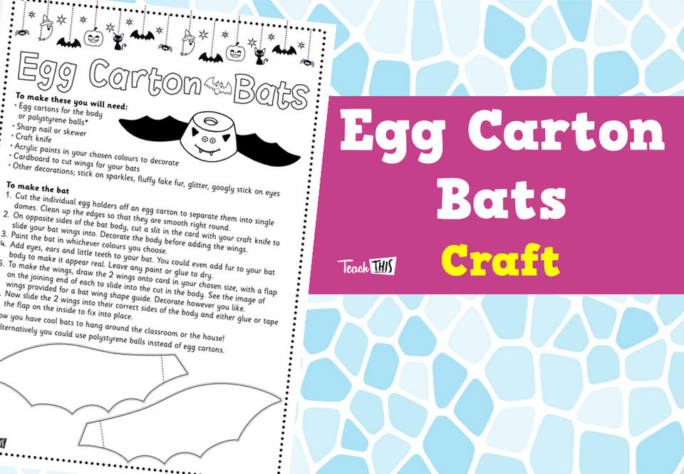 Egg Carton Bats - Craft
