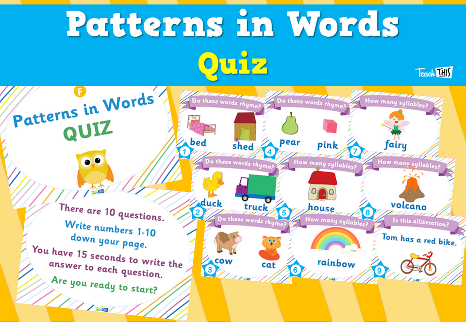 Patterns in Words - Quiz