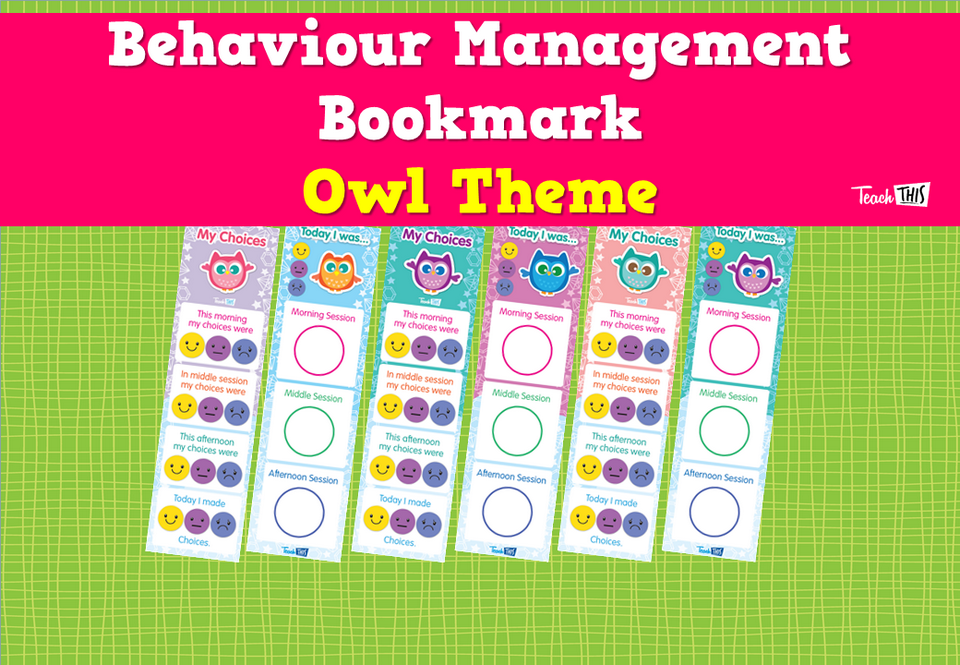 Behaviour Management Bookmark - Owl Theme