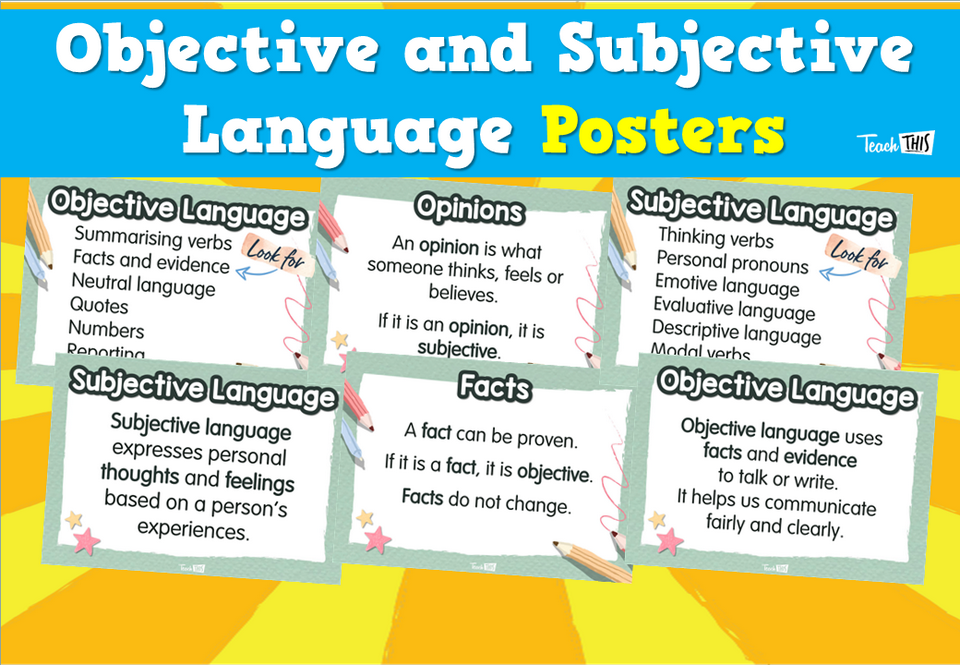 Objective and Subjective Language Posters