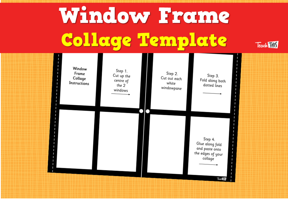 Window Frame Collage Template