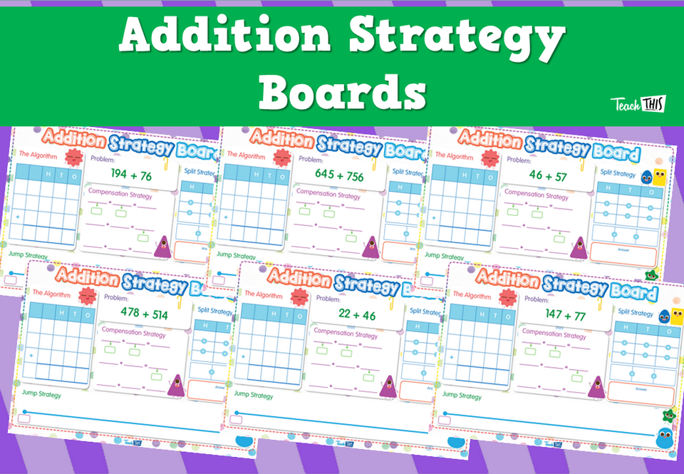 Addition Strategy Boards
