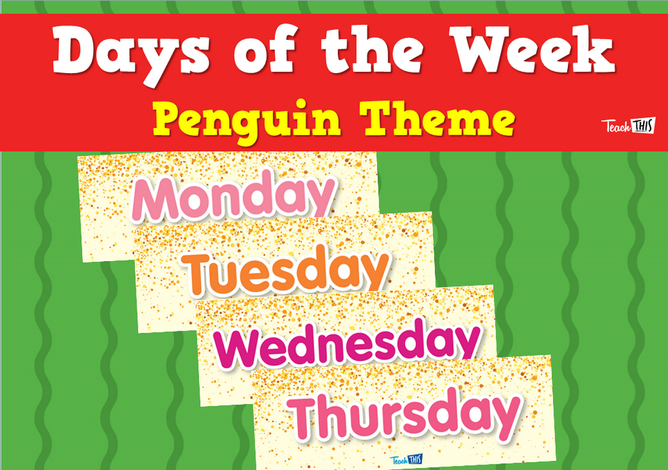 Days of the Week - Penguin Theme