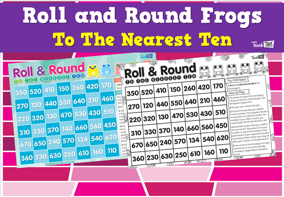 Roll and Round Frogs: To The Nearest Ten