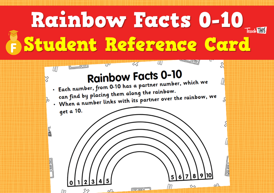 Rainbow Facts 0-10 - Student Reference Card