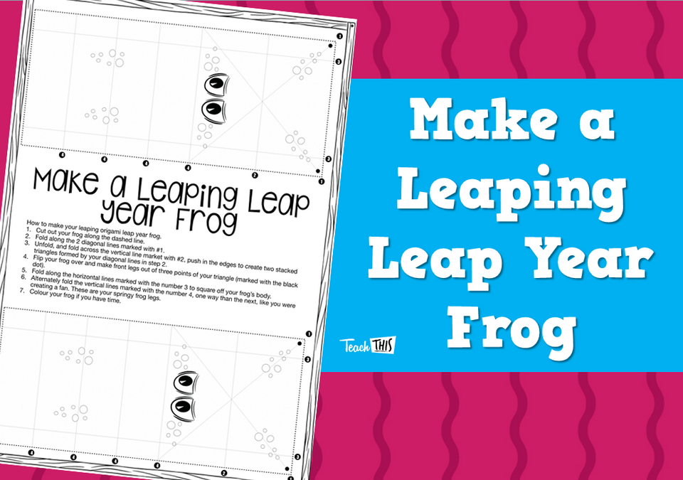 Make a Leaping Leap Year Frog