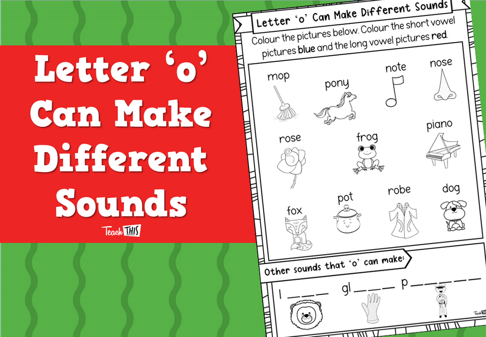Letter ‘o’ Can Make Different Sounds