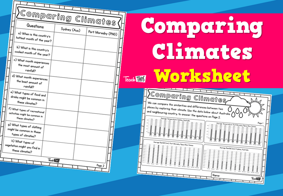 Comparing Climates - Worksheet
