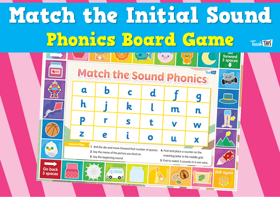 Match the Initial Sound - Phonics Board Game
