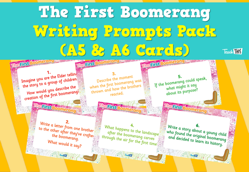 The First Boomerang - Writing Prompts Pack (A5 & A6 Cards)