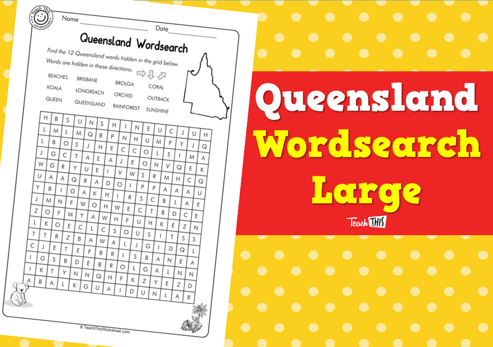 Queensland Wordsearch (Large)