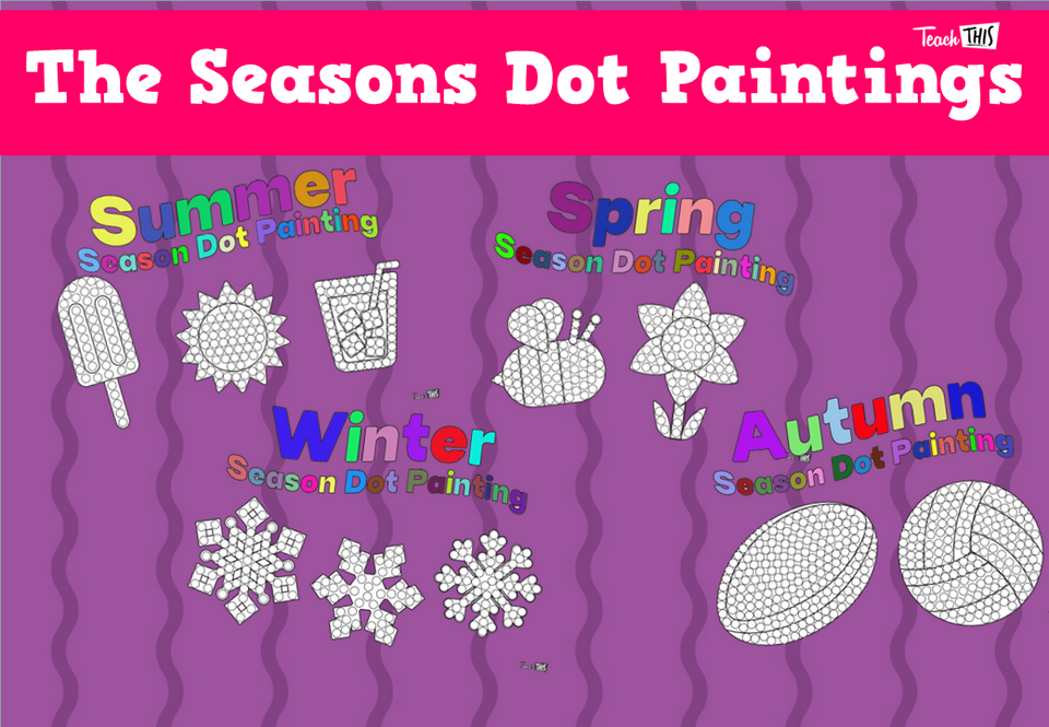 The Seasons Dot Paintings