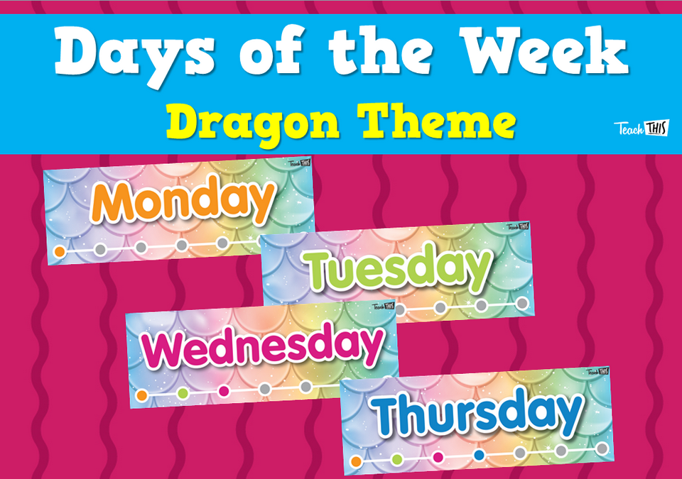 Days of the Week - Dragon Theme