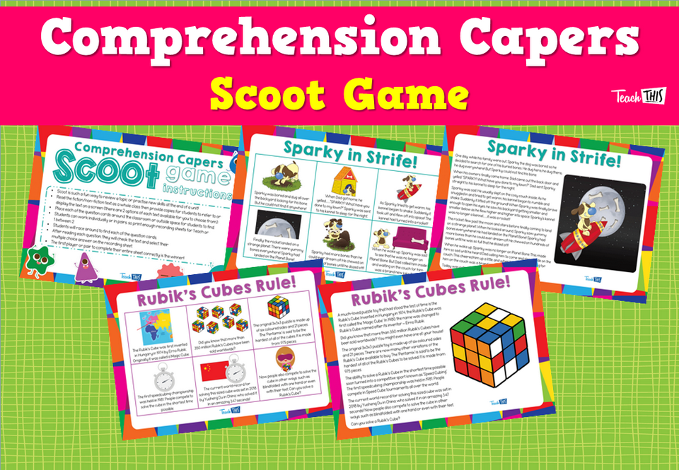 Comprehension Capers – Scoot Game