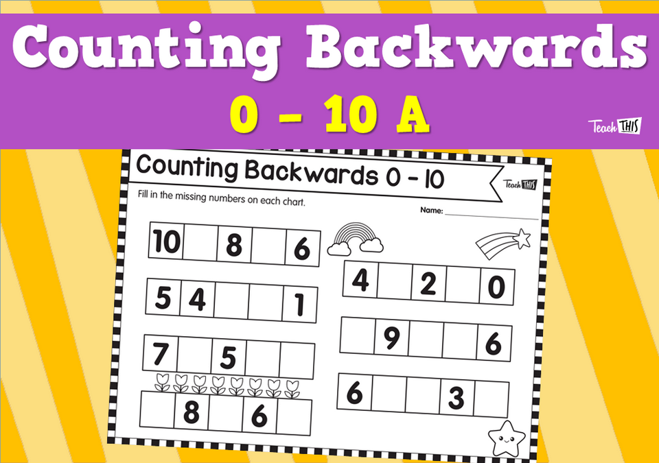 Counting Backwards 0-10 A