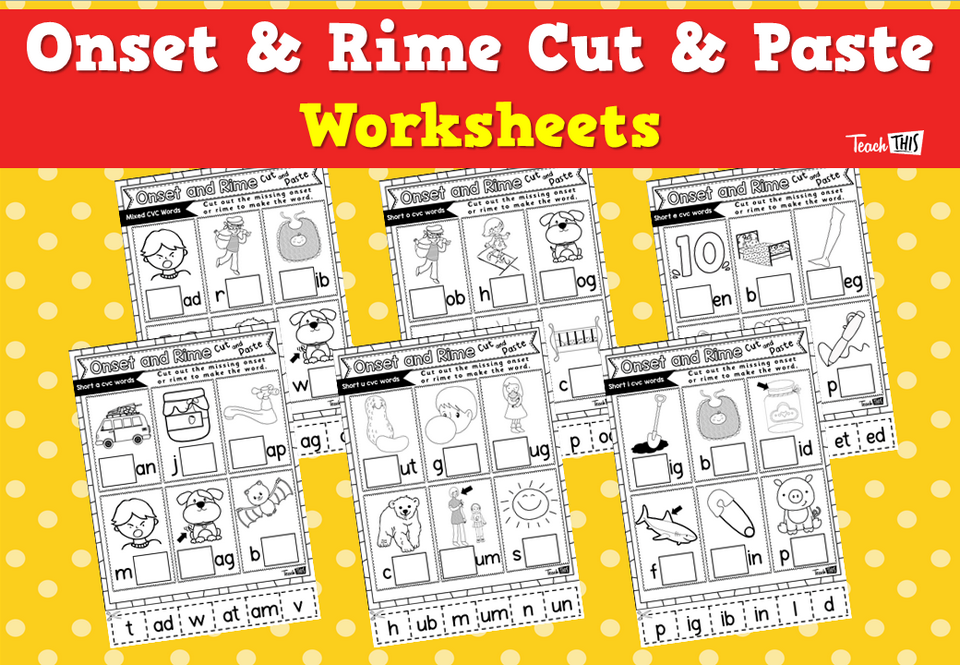 Onset & Rime Cut & Paste – Worksheets