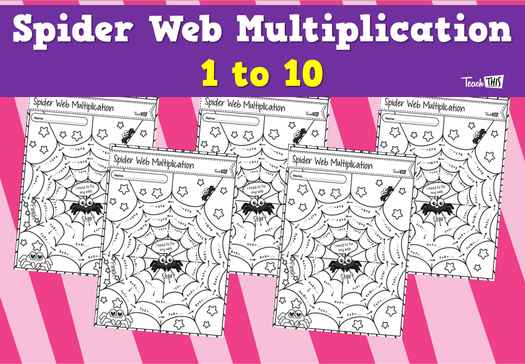Spider Web Multiplication – 1 to 10