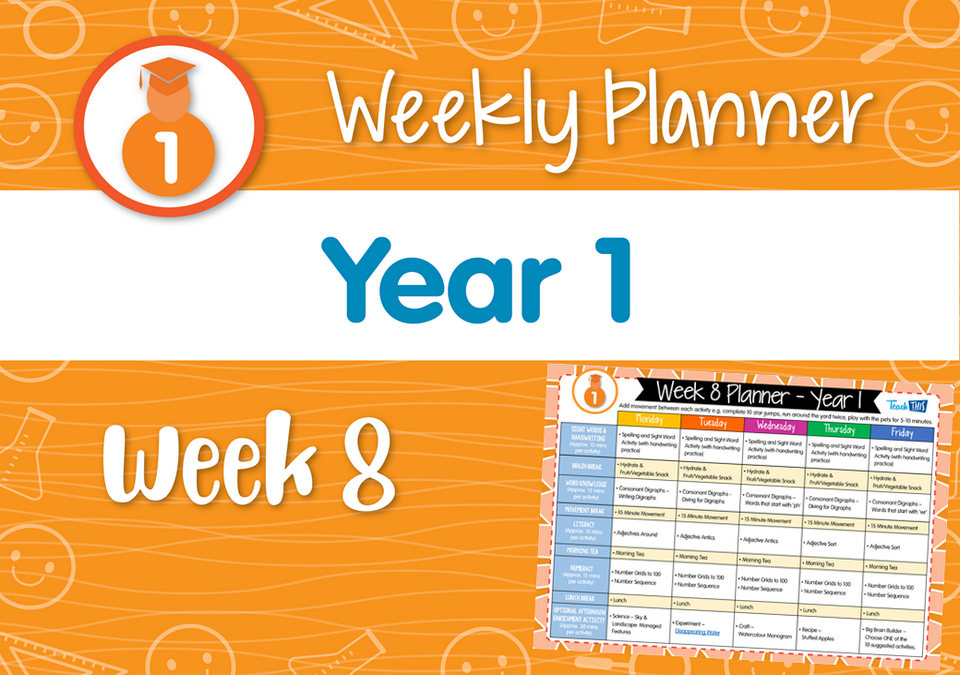 Weekly Planner - Year 1 Week 8