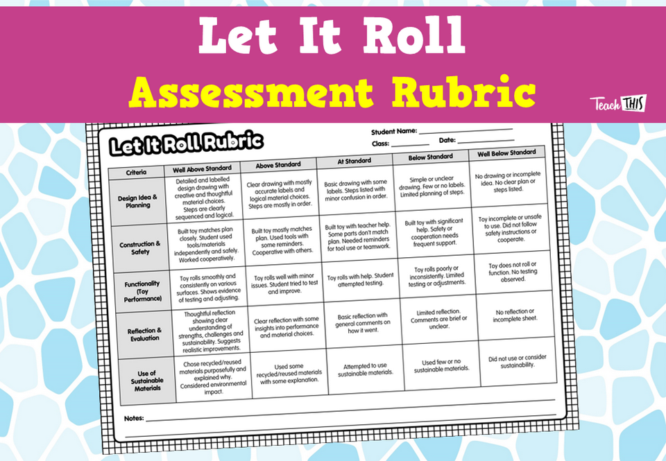Let It Roll - Assessment Rubric