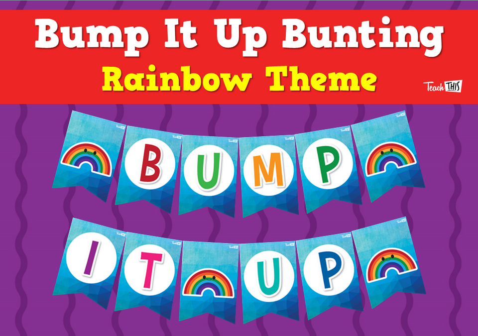 Bump It Up Bunting - Rainbow Theme