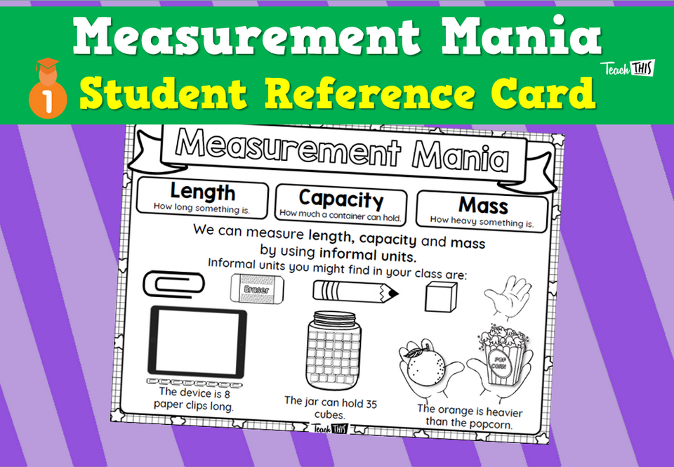 Measurement Mania - Student Reference Card