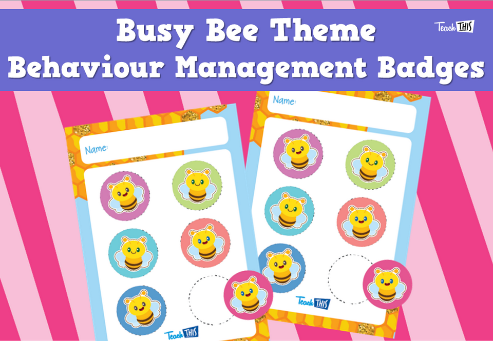 Busy Bee Theme Behaviour Management Badges