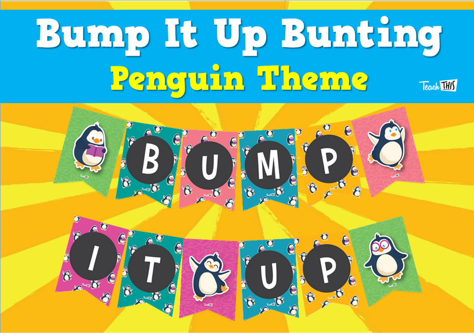 Bump It Up Bunting - Penguin Theme