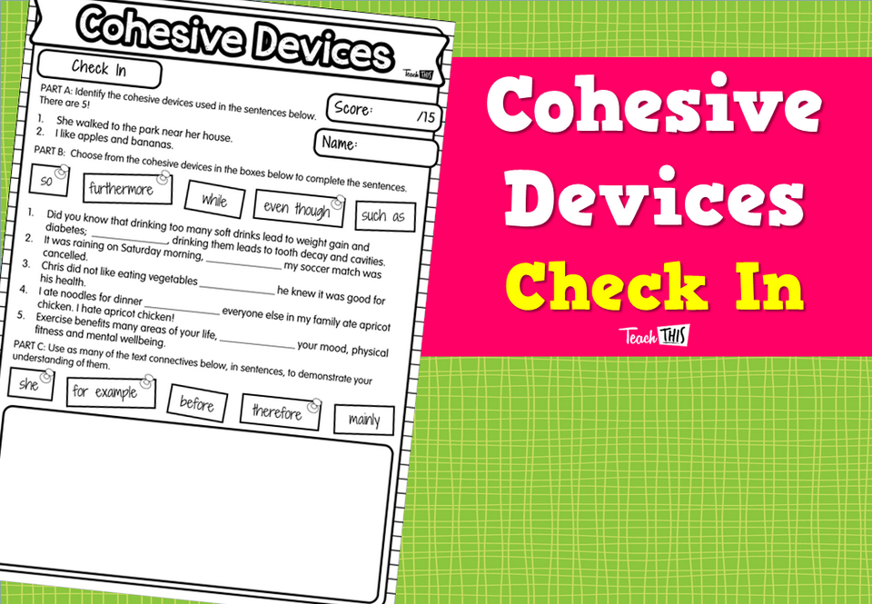 Cohesive Devices - Check In