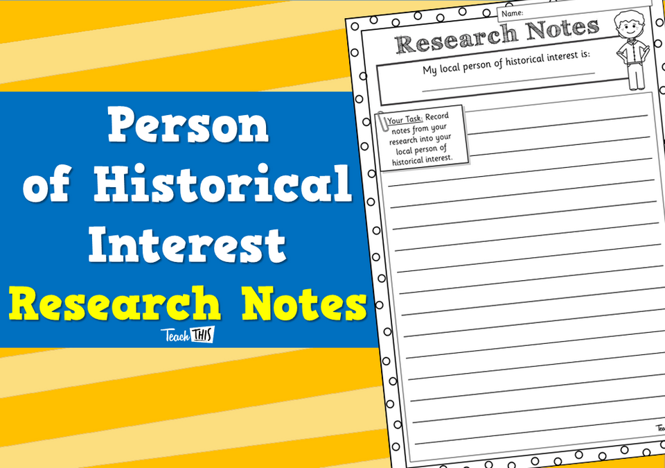 Person of Historical Interest - Research Notes