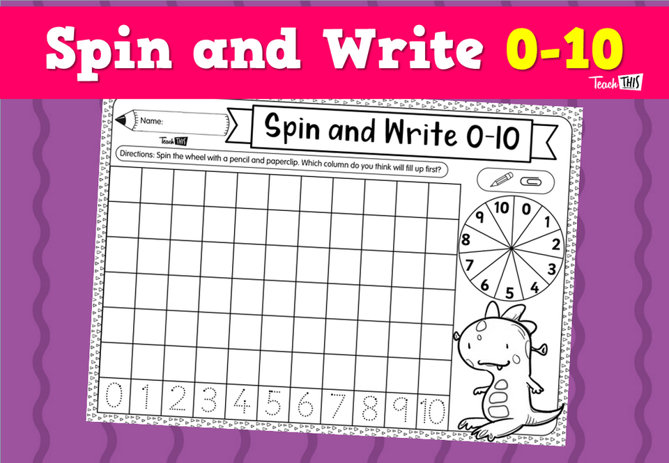 Spin and Write 0-10
