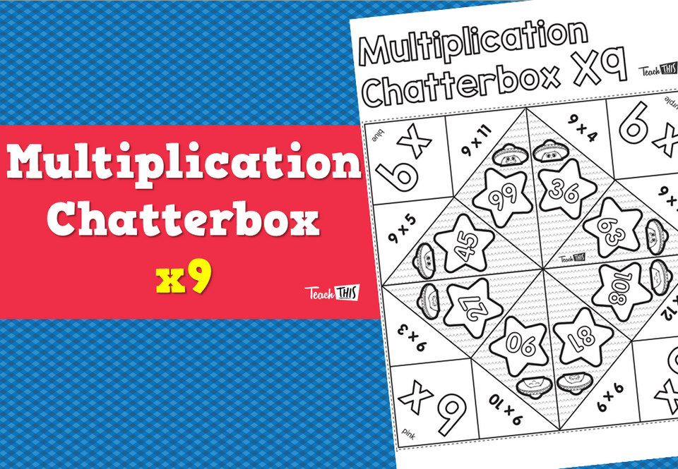 Multiplication Chatterbox 9’s