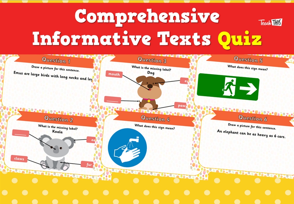 Comprehensive Informative Texts Quiz