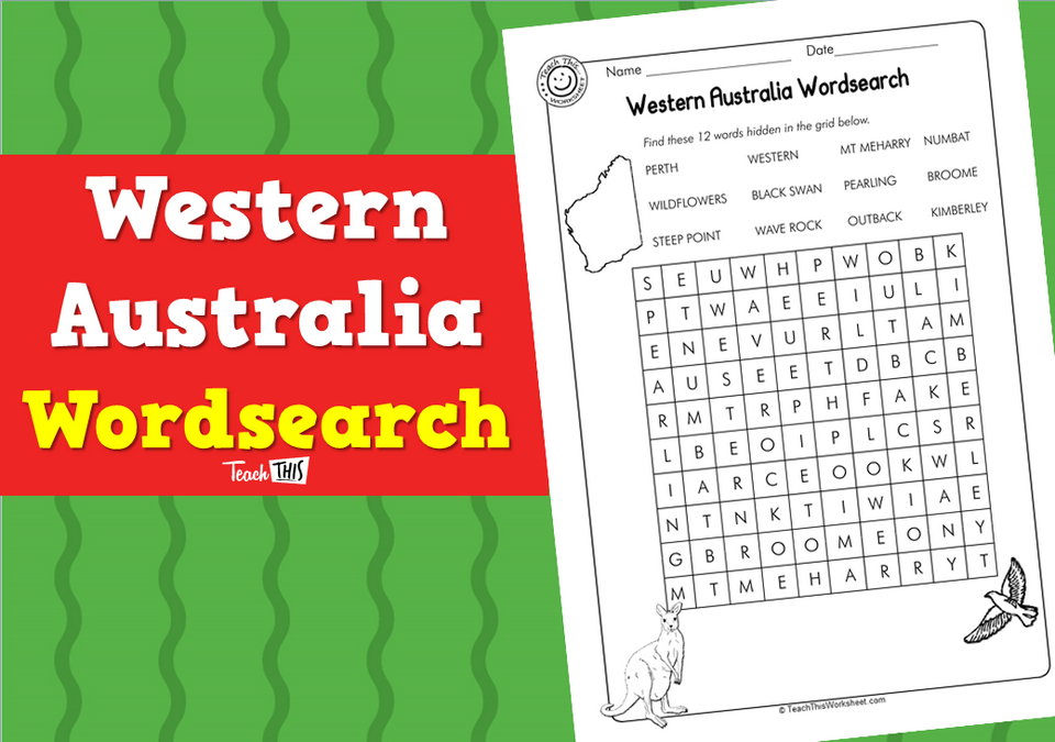 Western Australia Wordsearch