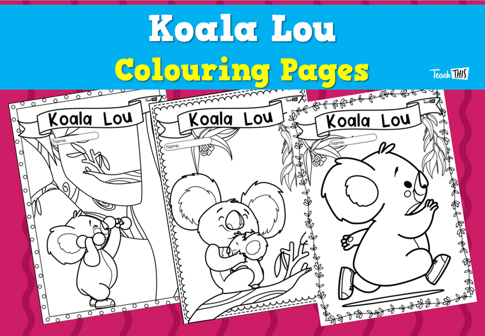 Koala Lou Colouring Pages