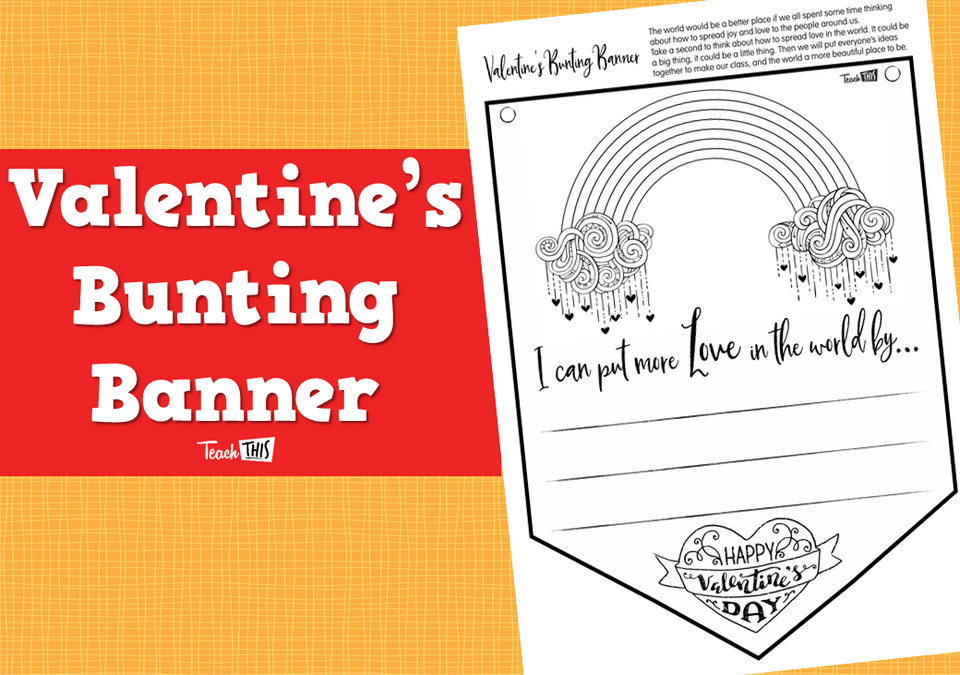 Valentine's Bunting Banner