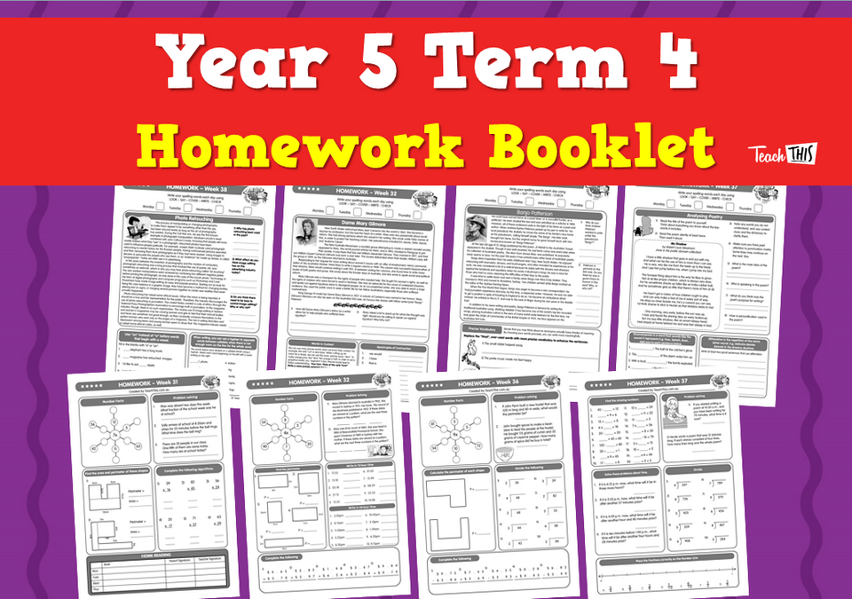 Year 5 Term 4 Homework Booklet