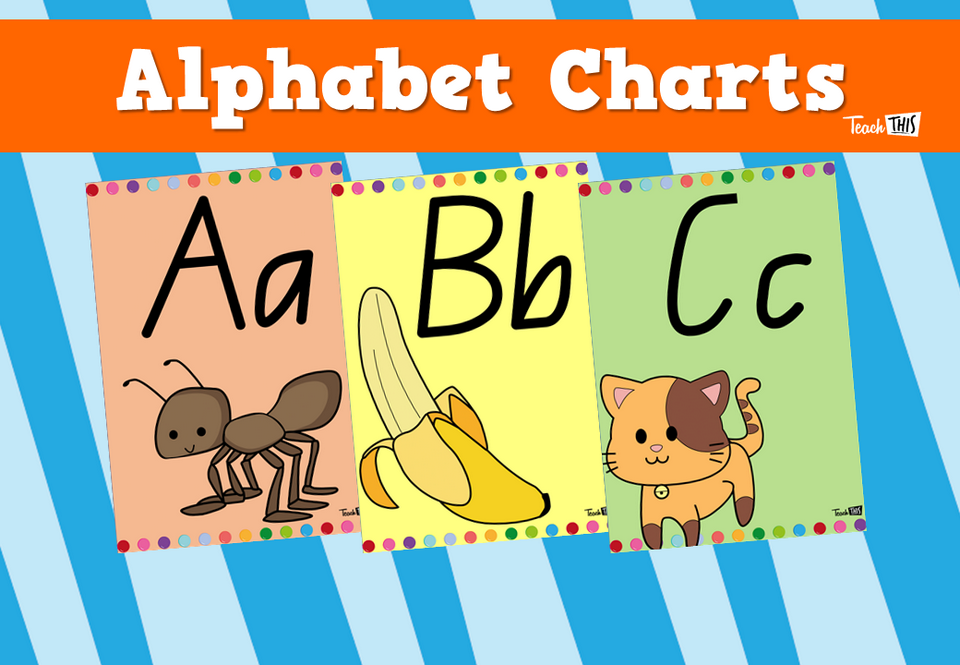 Alphabet Charts - Rainbow