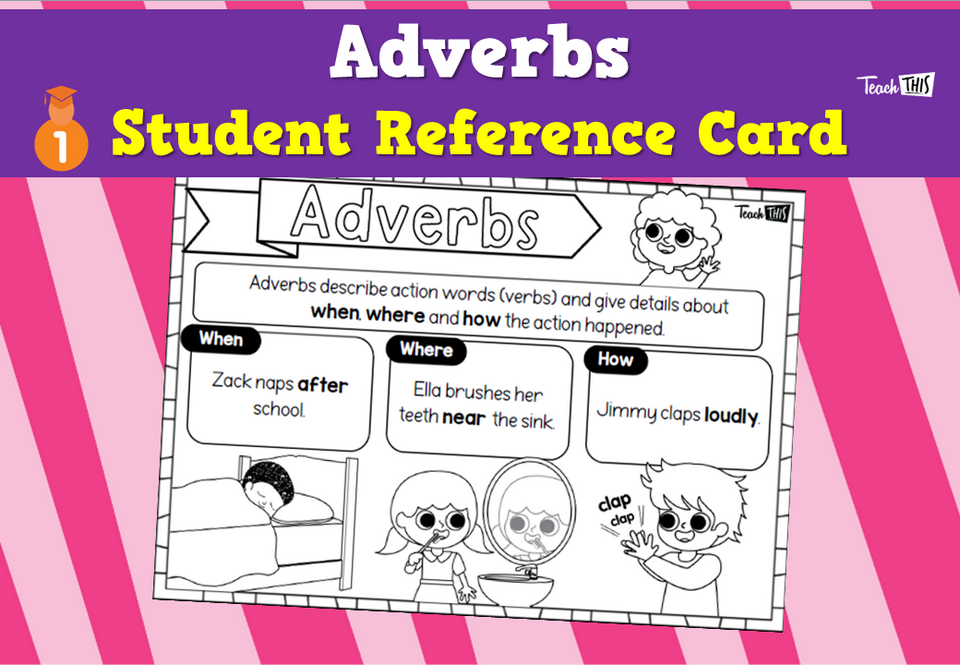 Adverbs - Student Reference Card