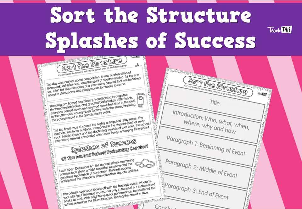 Sort the Structure- Splashes of Success