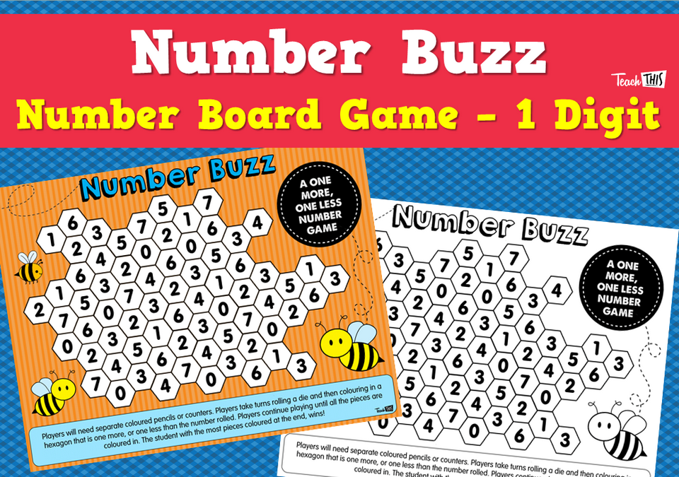 Number Buzz - Number Board Game 1 Digit