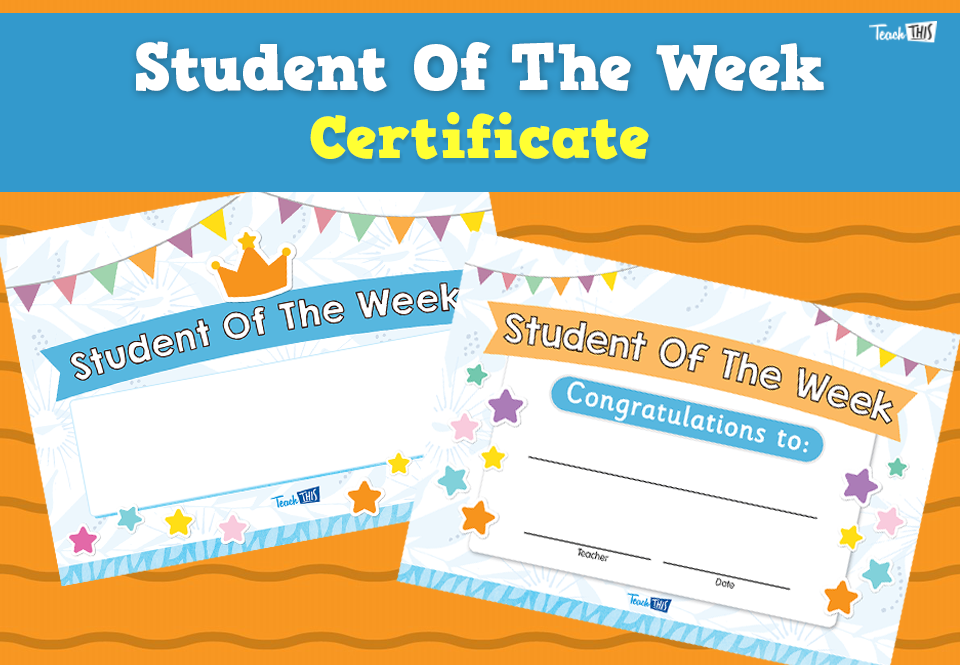 Student Of The Week - Certificate