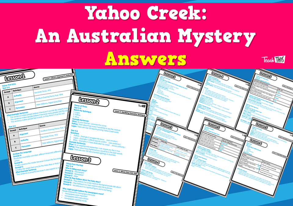 Yahoo Creek: An Australian Mystery Answers