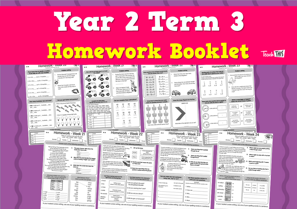 Year 2 Term 3 Homework Booklet