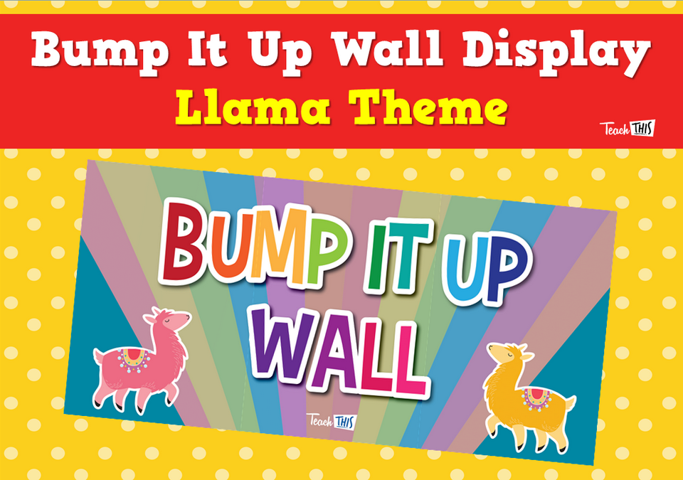 Bump It Up Wall Display - Llama Theme