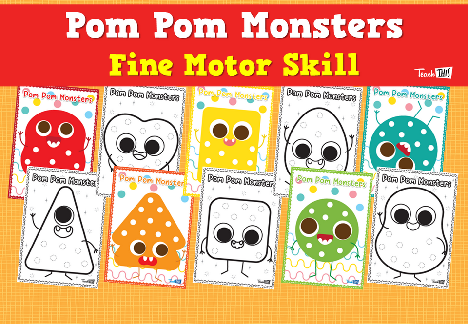 Pom Pom Monsters - Fine Motor Skill