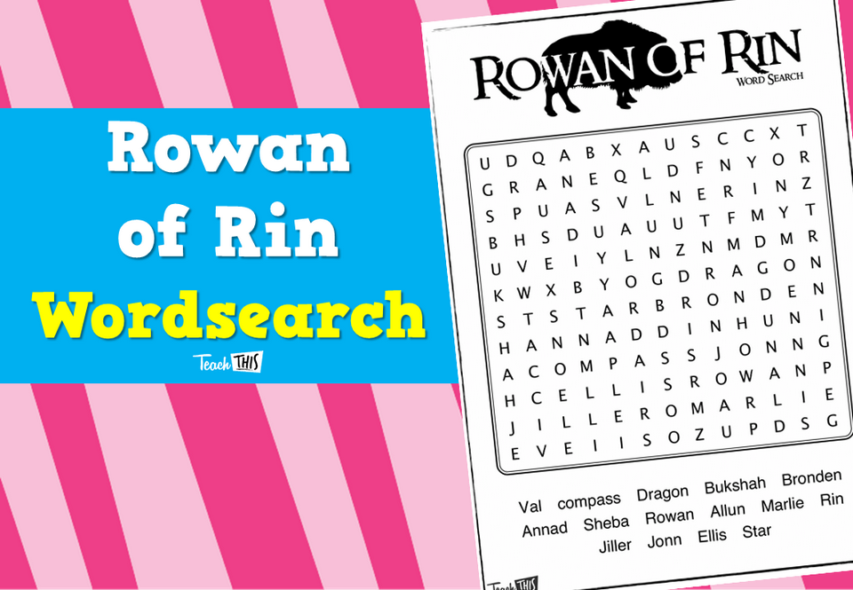 Rowan of Rin Wordsearch