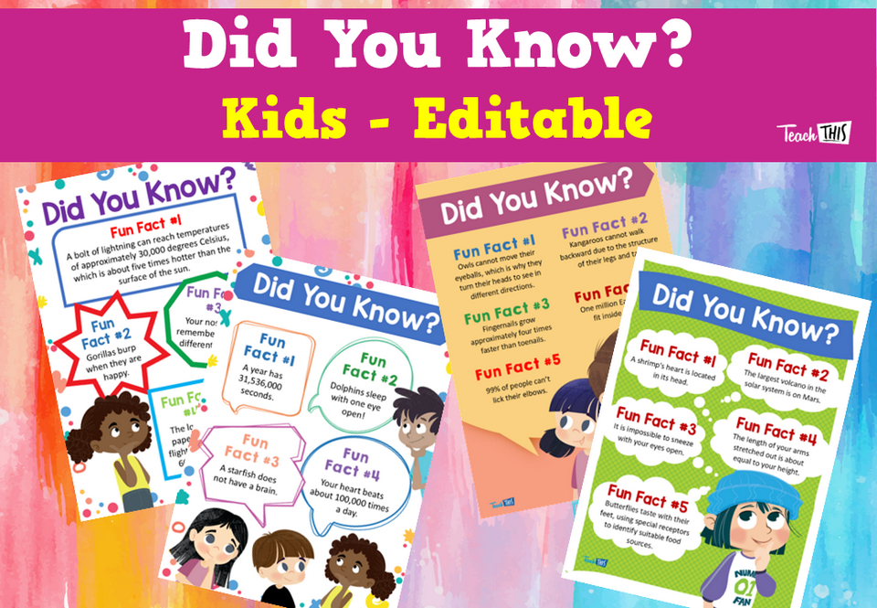 Did You Know? Kids - Editable
