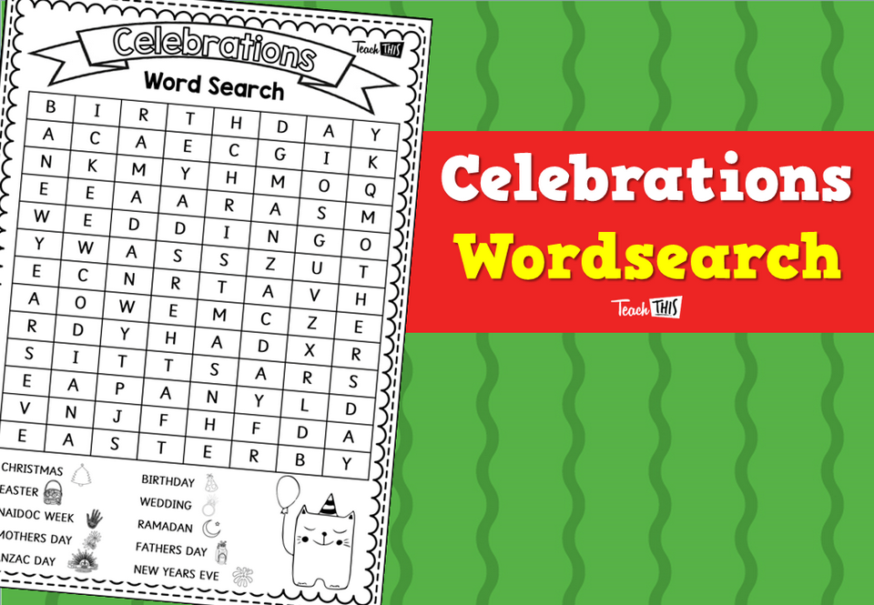 Celebrations Wordsearch