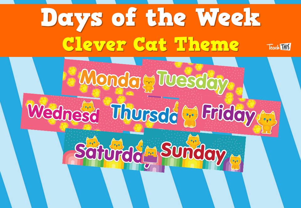 Days of the Week - Clever Cat Theme