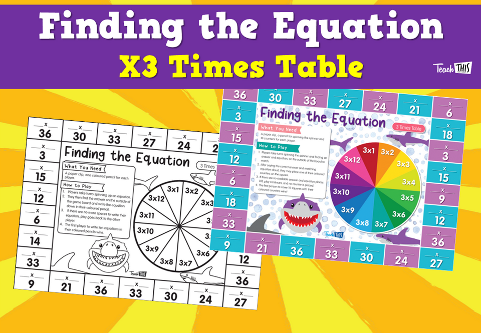 Finding the Equation – X3 Times Table
